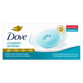 Sabonete em Barra Dove Antibacteriano 6 Unidades 90g Cada