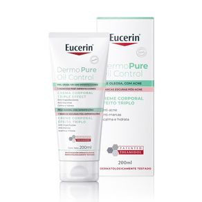 Creme Corporal Eucerin Dermo Pure Oil Control Antiacne Efeito Triplo 200ml