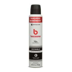 Desodorante Antitranspirante Aerossol Masculino Bozzano Invisible 72h 200ml