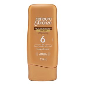 Loção Bronzeadora Cenoura & Bronze Com Cor Efeito Dourado FPS6 110ml