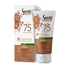 Protetor Solar Facial Sveda Solar FPS75 Oil Free Cor Escura 40g