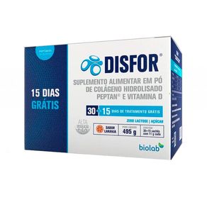 Suplemento Alimentar Disfor Sabor Laranja 45 Sachês 11g Cada