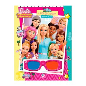 Livro Barbie A Casa dos Sonhos Diversão em 3D 1 Unidade + Óculos 3D