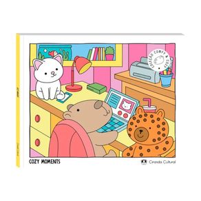 Livro de Colorir Comfy & Cozy Books Cozy Moments 1 Unidade