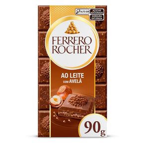 Chocolate Ferrero Rocher Tablete Ao Leite com Avelã 90g