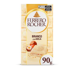 Chocolate Ferrero Rocher Tablete Branco com Avelã 90g