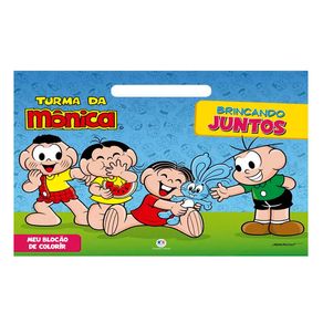 Livro Infantil Blocão de Colorir Turma Da Mônica Brincando Juntos 1 Unidade