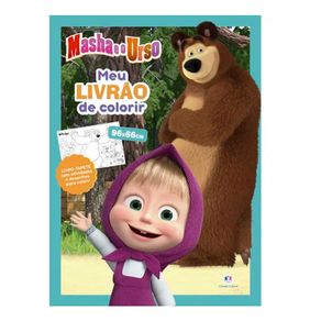 Livro Tapete Masha e o Urso Meu Livrão de Colorir 1 Unidade