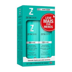 Kit Sabonete Líquido Facial Zeta Skin Sensi Clean 2 Unidades 300ml