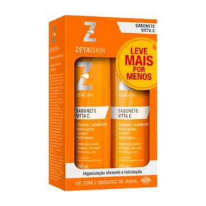 Kit Sabonete Líquido Facial Zeta Skin Vitta C 2 Unidades 300ml