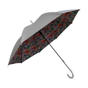 Guarda-Chuva Automático Prata com Estampa 1 Unidade