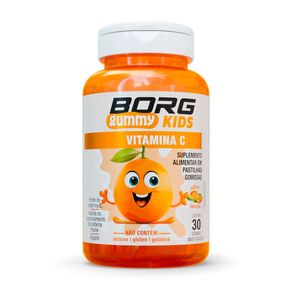 Suplemento Alimentar Borg Gummy Kids Vitamina C Sabor Laranja 30 Gomas Mastigáveis