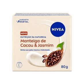 Sabonete Vegetal em Barra Nivea Nutrição da Natureza Manteiga de Cacau e Jasmim 80g
