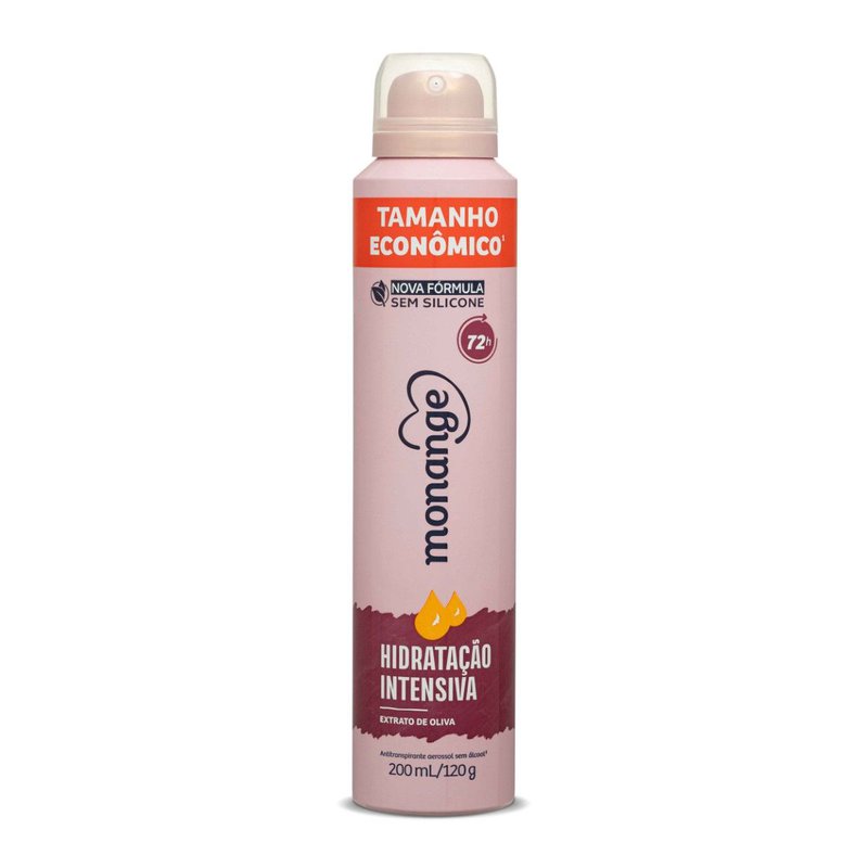 Desodorante Antitranspirante Aerossol Feminino Monange Hidratação Intensiva 200ml