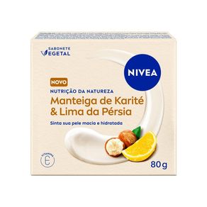 Sabonete Vegetal em Barra Nivea Nutrição da Natureza Manteiga de Karité e Lima da Pérsia 80g