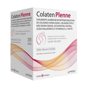 Suplemento Alimentar Colaten Plenne Sabor Abacaxi e Hortelã 30 Envelopes