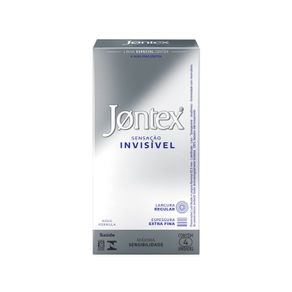 Preservativo Camisinha Jontex Sensação Invisível 4 Unidades
