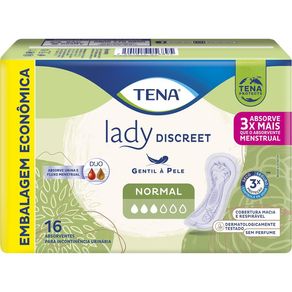 Absorvente para Incontinência Urinária Tena Lady Discreet Normal 16 Unidades