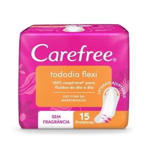Protetor Diário Carefree Todo Dia Flexi Sem Fragrância 15 Unidades