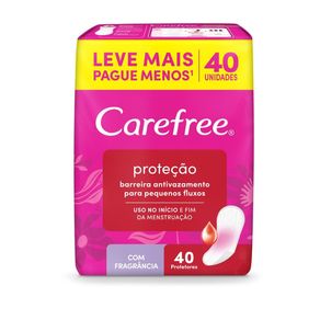 Protetor Diário Carefree Proteção com Fragrância 40 Unidades