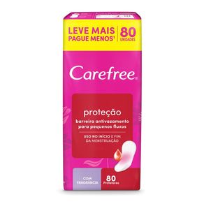 Protetor Diário Carefree Proteção com Fragrâcia 80 Unidades