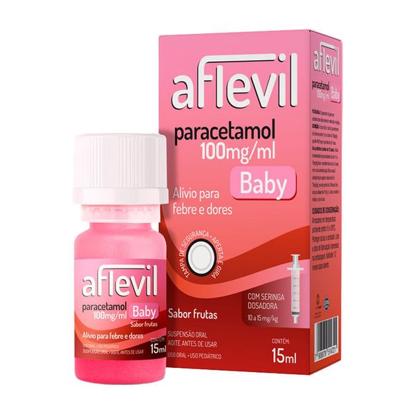 Aflevil Baby 100mg/ml Suspensão Oral Sabor Frutas 15ml + Seringa Dosadora