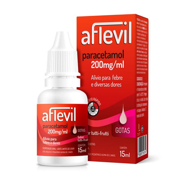 Aflevil 200mg/ml Suspensão Oral Sabor Tutti-Frutti 15ml
