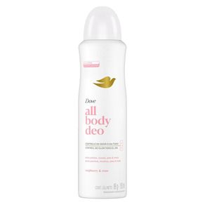 Desodorante Corporal Aerossol para Peitos, Coxas, Pés e Mais Dove All Body Deo Raspberry & Rose 150ml
