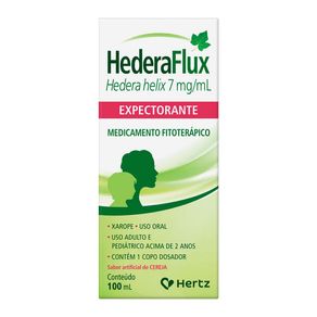 HederaFlux 7mg/ml Xarope Expectorante Sabor Cereja 100ml + 1 Copo Dosador
