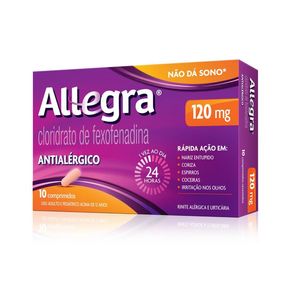 Antialérgico Allegra 120mg 10 Comprimidos Revestidos