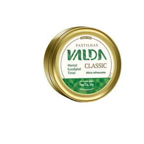 Pastilhas Valda Classic Sabor Mentol, Eucaliptol e Timol 50g