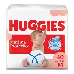 Fralda Huggies Supreme Care Máxima Proteção M 40 Unidades