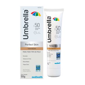 Protetor Solar Facial Umbrella Perfect Skin FPS50 Tom Médio 50g