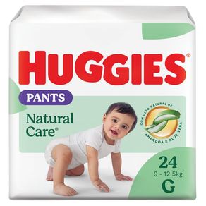 Fralda Huggies Roupinha Pants Natural Care G 24 Unidades