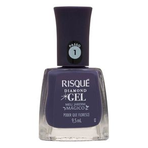 Esmalte Roxo Cremoso Risqué Diamond Gel Meu Jardim Mágico Poder que Floresce 9,5ml