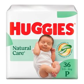 Fralda Huggies Natural Care P 36 Unidades
