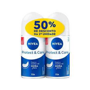 Desodorante Roll On Nivea Protect&Care 2 Unidades 50ml Cada