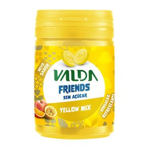 Pastilhas Valda Friends Sem Açúcar Sabor Yellow Mix Frutas Amarelas 50g