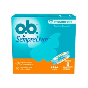 Absorvente Interno Sempre Livre O.B Procomfort Super 8 Unidades