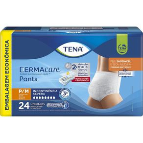 Roupa Íntima Tena Pants Dermacare P/M Embalagem Econômica 24 Unidades