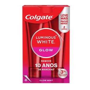 Kit Creme Dental Clareador Colgate Luminous White Glow 2 Unidades 70g Cada