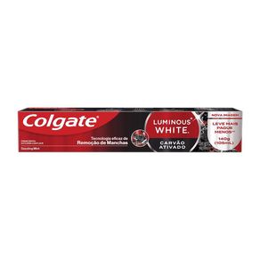 Creme Dental Clareador Colgate Luminous White Carvão Ativado 140g