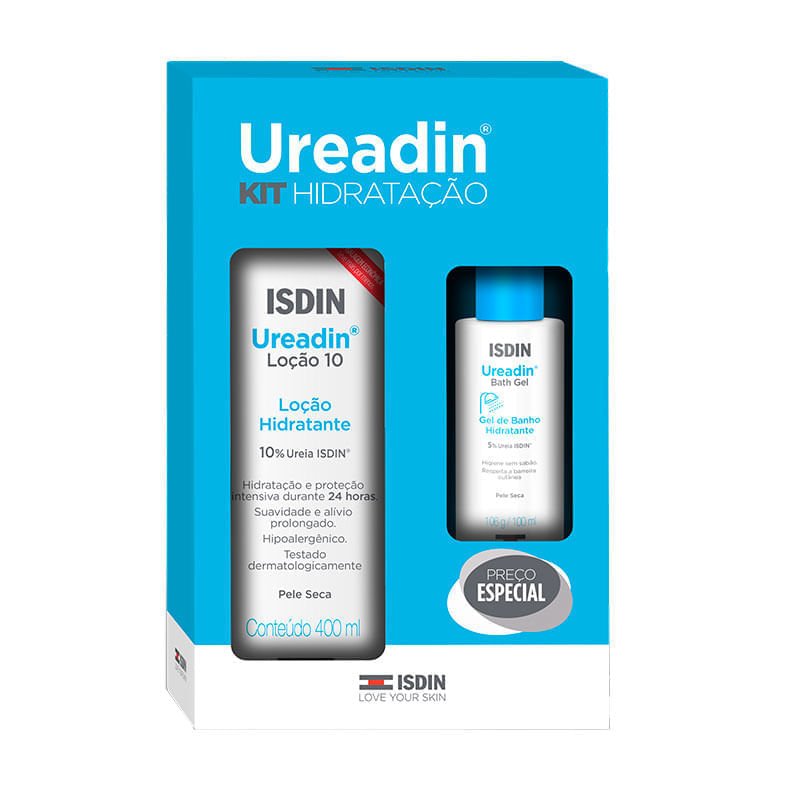 Kit Loção Hidratante Ureadin Isdin 400ml + Gel de Banho Hidratante 100ml