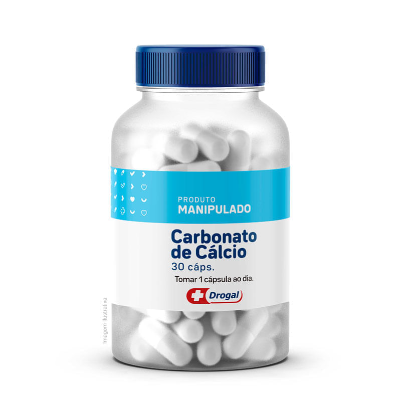 Carbonato de Cálcio 500mg 30 Cápsulas