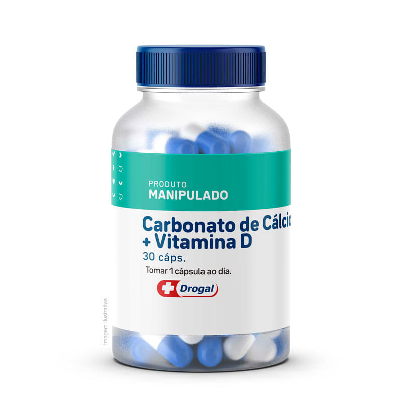 Carbonato de Cálcio 500mg + Vitamina D 400 UI 30 Cápsulas