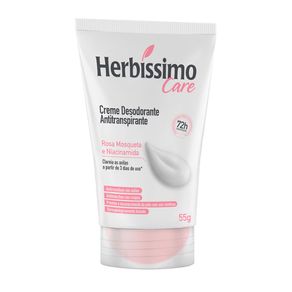 Creme Desodorante Antitranspirante Herbíssimo Care Rosa Mosqueta e Niacinamida 55g