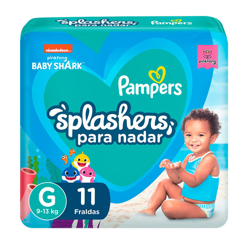 Fraldas Pampers Splashers Baby Shark G 11 Unidades