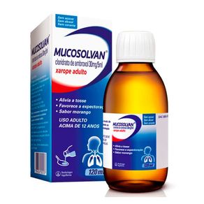 Mucosolvan 30mg/5ml Xarope Adulto Sabor Morango 120ml