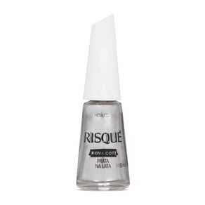 Esmalte Metálico Risqué Nova Cor! Prata na Lata 8ml