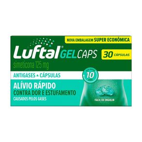 Antigases Luftal Gel Caps Simeticona 125mg 30 Cápsulas Gelatinosas Moles